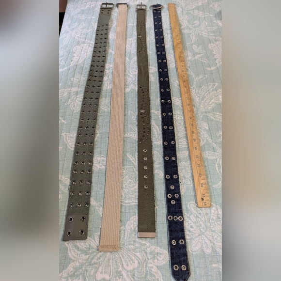 Bundle of 4 Canvas Women's Belts. Sizes 38", 39", 42". - Picture 3 of 3
